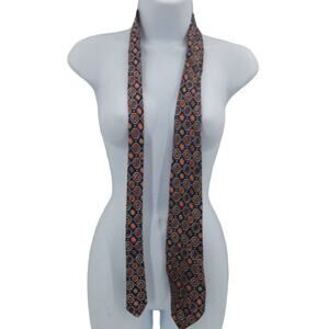 Vintage Acetate Geometric fun circles optic illusion Neck Tie Necktie Multicolor